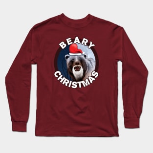 Beary Christmas Santa Claus Bear Long Sleeve T-Shirt